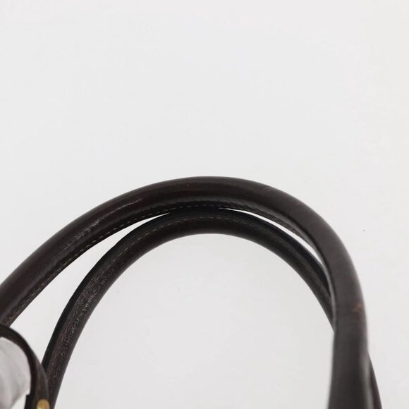 FENDI Zucca Canvas Hand Bag 2way Black Brown Auth gh886 - Picture 9 of 16